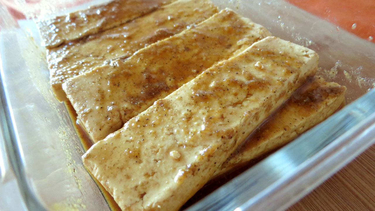 Tofu panado com Corn Flakes